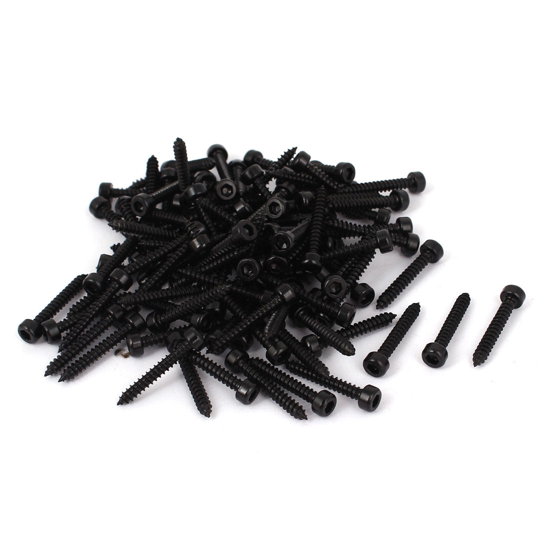 Harfington 3mm x 20mm Male Thread Carbon Steel Hexagon Head Self Tapping Screws 100 Pcs