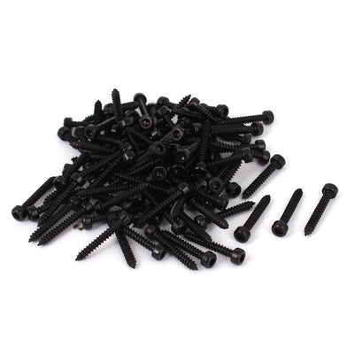 Harfington 3mm x 20mm Male Thread Carbon Steel Hexagon Head Self Tapping Screws 100 Pcs