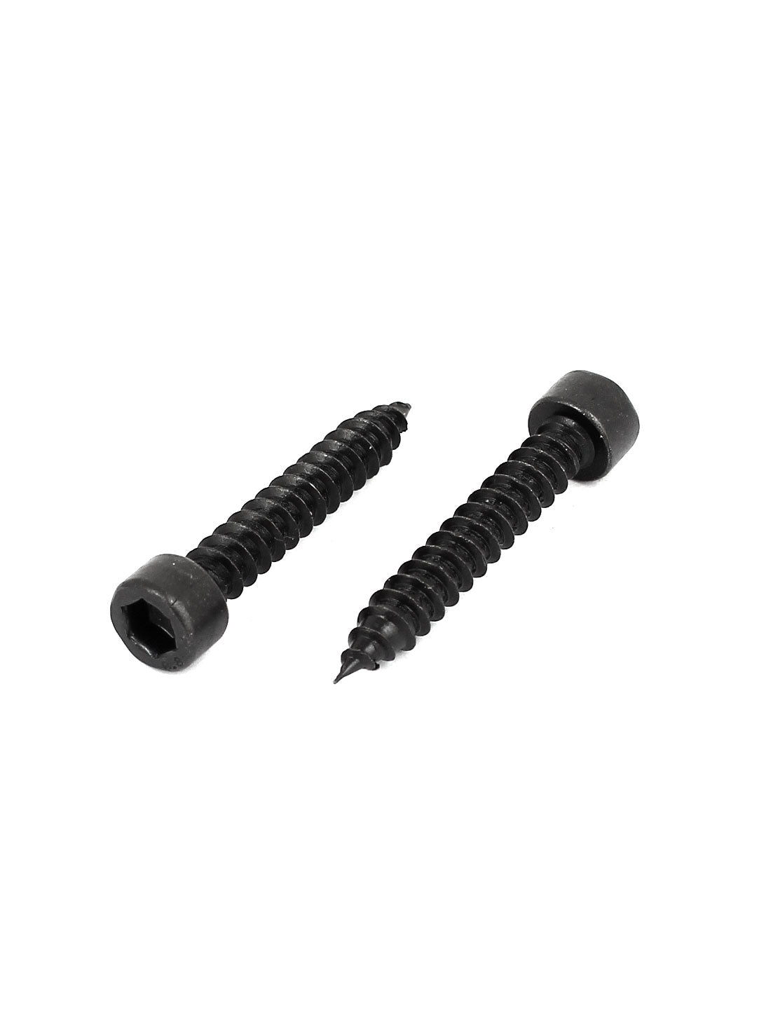 Harfington 5mm x 30mm Threaded Carbon Steel Hexagon Head Self Tapping Screws 50 Pcs