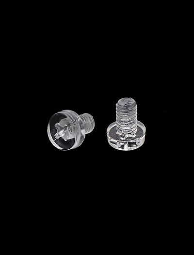 Harfington M4 x 5mm Acrylic Phillips Pan Head Machine Screw Bolt Clear 100 Pcs