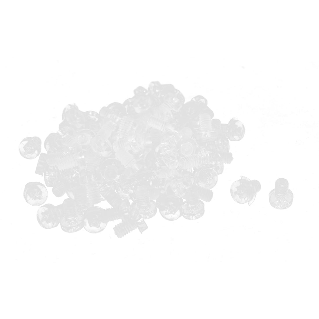 Harfington M4 x 5mm Acrylic Phillips Pan Head Machine Screw Bolt Clear 100 Pcs