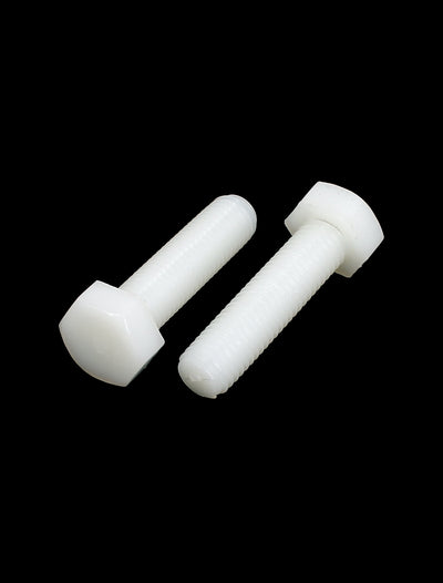 Harfington M10 x 40mm Full Thread Nylon Metric Hexagon Head Cap Screw Bolt 10 Pcs