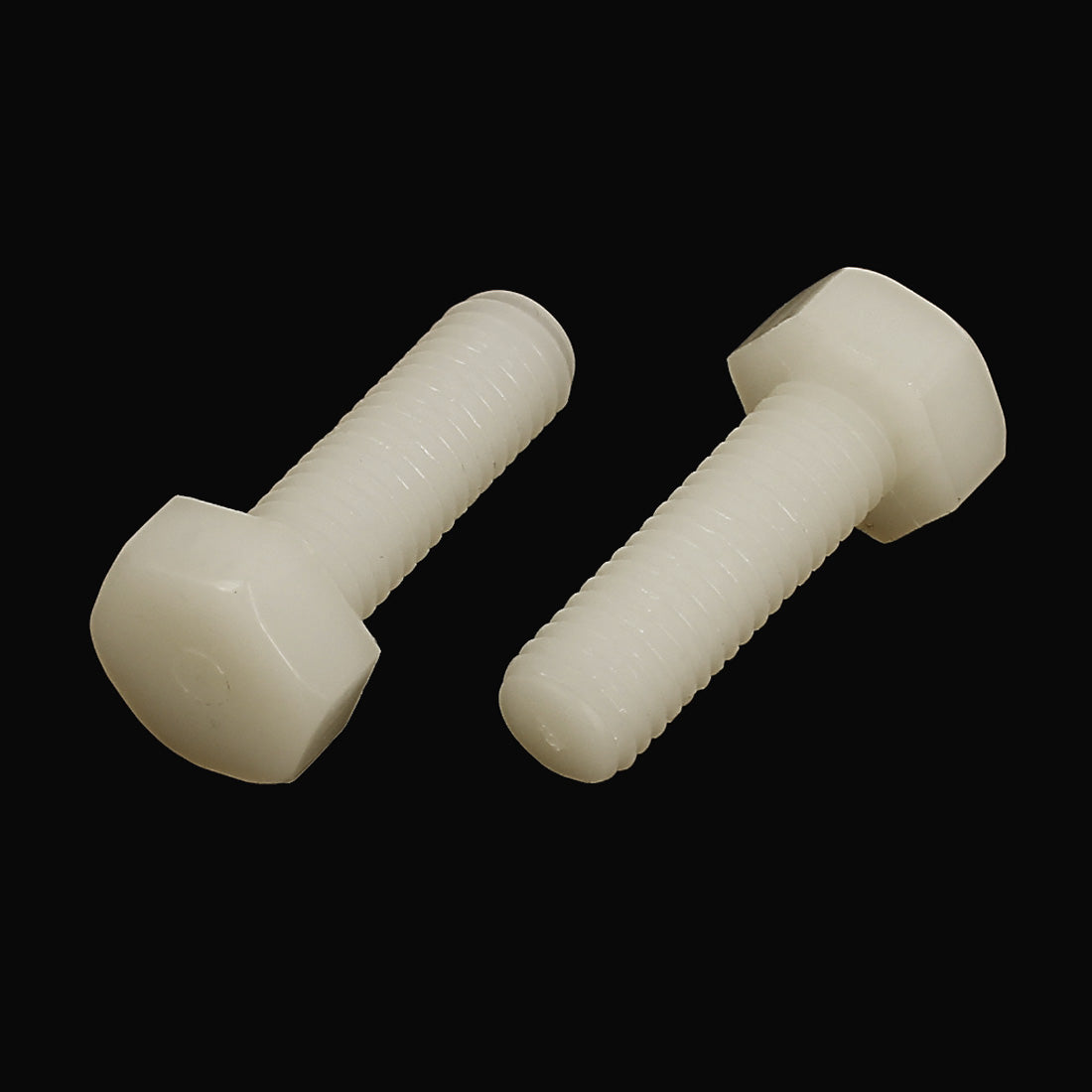 Harfington M8 x 25mm Full Thread Nylon Metric Hex Head Cap Screw Bolt 20 Pcs