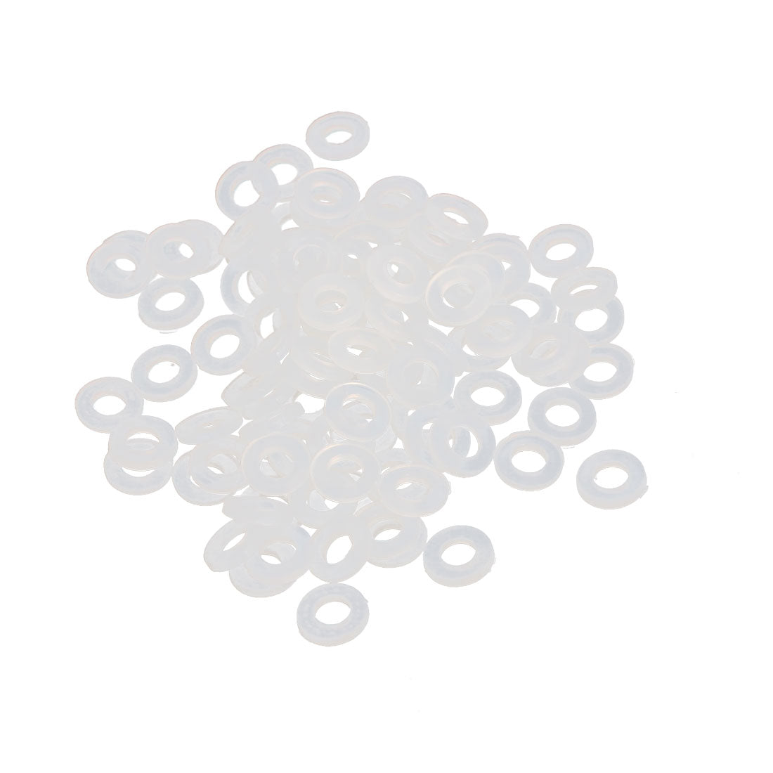 Harfington Nylon Insulation Flat Spacer Washers Gasket Rings, Clear, Pack of 100