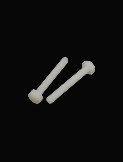 Harfington M4 x 30mm Full Thread 0.7mm Pitch Nylon Metric Hex Head Cap Screw Bolt 50 Pcs