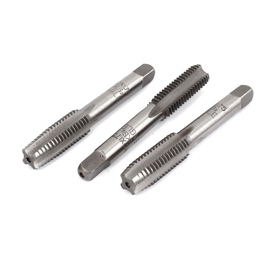 Harfington 3 Pcs 12mm 4 Flutes Straight Screw Thread Metric Hand  M12x1.75mm