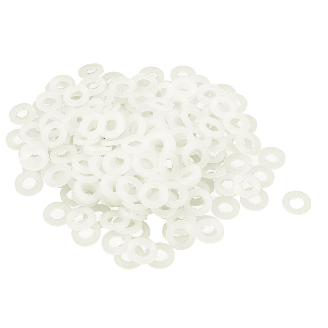 Harfington Nylon Insulation Flat Spacer Washers Gasket Rings, Clear, Pack of 200