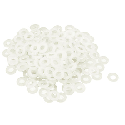 Harfington Nylon Insulation Flat Spacer Washers Gasket Rings, Clear, Pack of 200