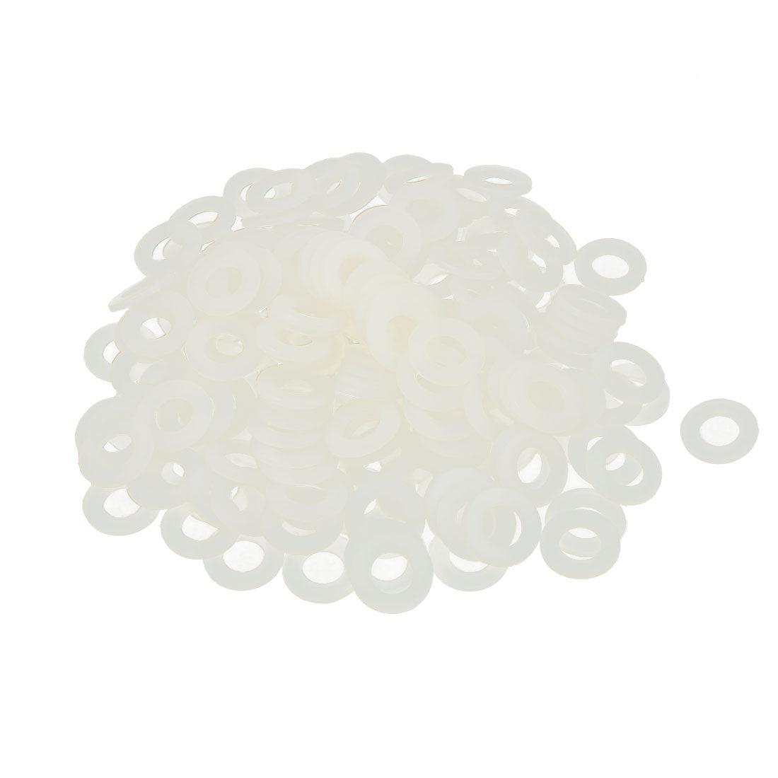 Harfington Nylon Insulation Flat Spacer Washers Gasket Rings, Clear, Pack of 200
