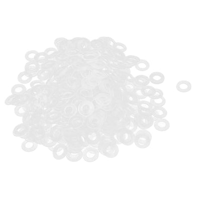 Harfington Nylon Insulation Flat Spacer Washers Gasket Rings, Clear, Pack of 200