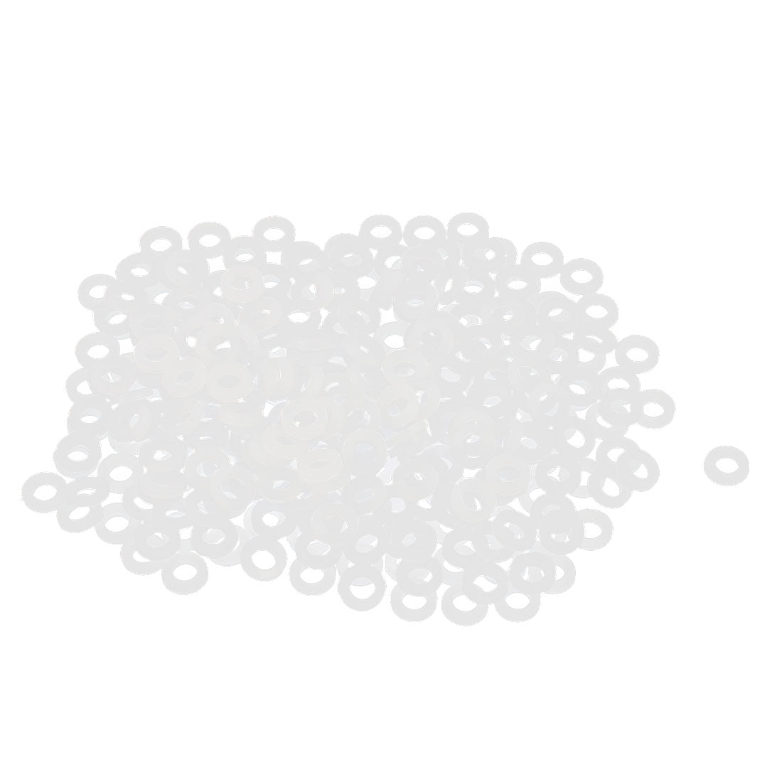 Harfington Nylon Insulation Flat Spacer Washers Gasket Rings, Clear, Pack of 200
