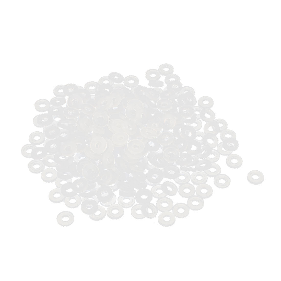 Harfington Nylon Insulation Flat Spacer Washers Gasket Rings, Clear, Pack of 200