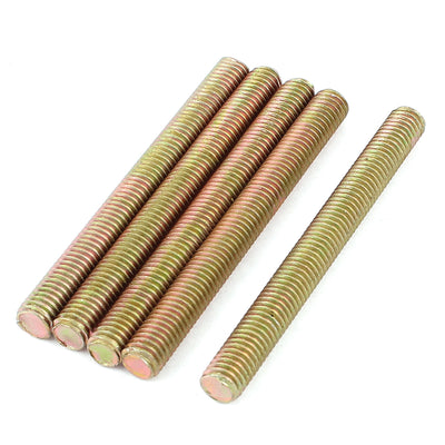 Harfington 1.25mm Pitch M8 x 80mm Full Threaded Rod Bar Bronze Tone 5 Pcs