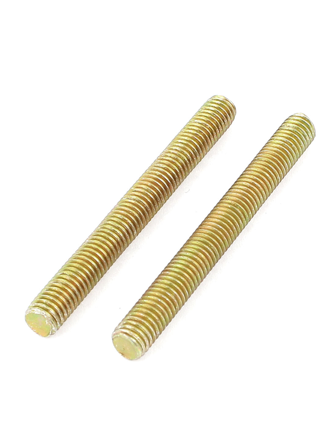 Harfington 1.25mm Pitch M8 x 75mm Threaded Rod Bar Bolt Brass Tone 5 Pcs
