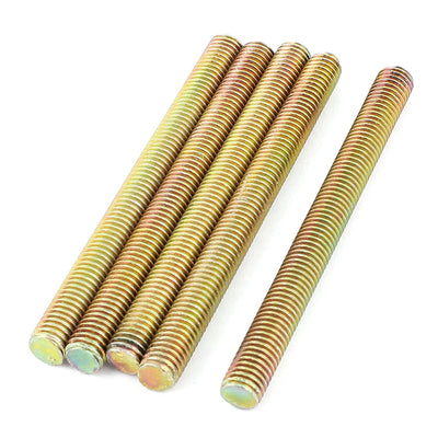 Harfington 1.25mm Pitch M8 x 90mm Male Threaded Rod Bar Bronze Tone 5 Pcs