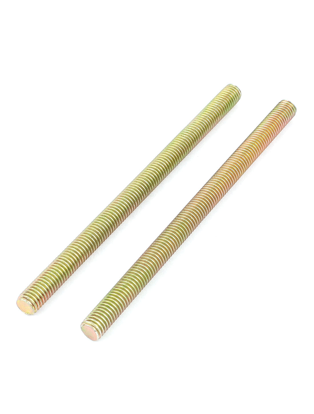 Harfington 1.25mm Pitch M8 x 130mm Metal Full Threaded Rod Bar Bronze Tone 4 Pcs