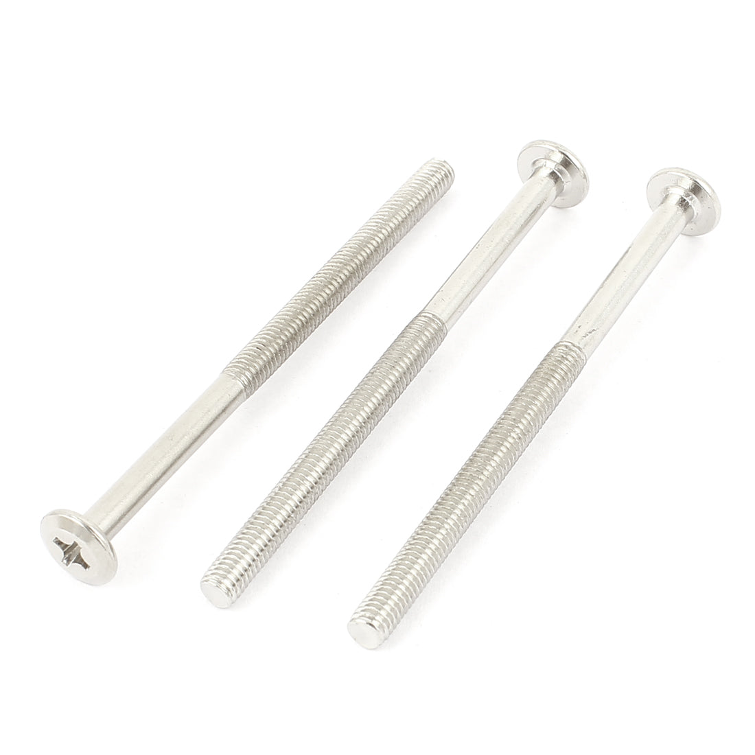 Harfington M6 x 95mm Threaded Phillips Flat Head Countersunk Bolts Machine Screws 3 Pcs