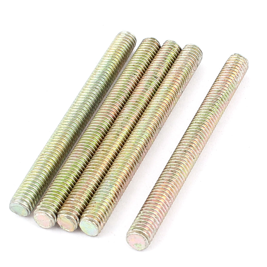Harfington 1mm Pitch M6 x 65mm Full Threaded Rod Bar Bronze Tone 5 Pcs