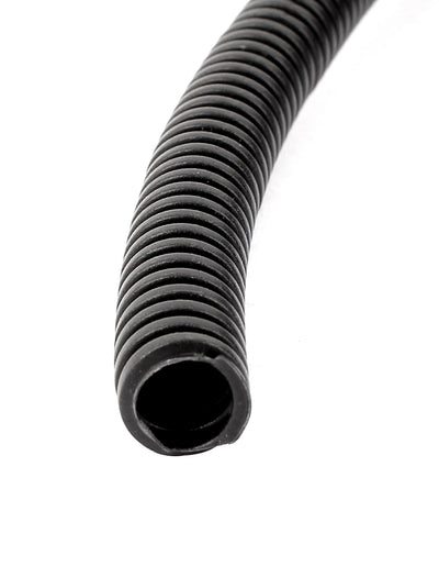 Harfington 14 M 9 x 12 mm Plastic Flexible Corrugated Conduit Tube for Garden,Office Black