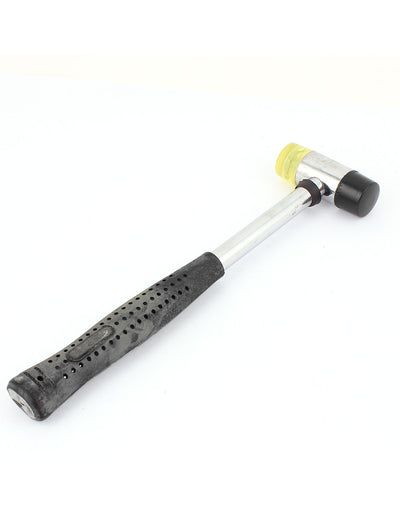 Harfington 25.5cm Long Rubber Detachable Dual Head Nonslip Handle Metal Mallet Hammer