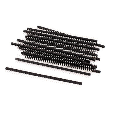 Harfington 18 Pcs PBC Mount 40Pin 2.0mm Pitch Single Row Straight Male Header Connector Strip