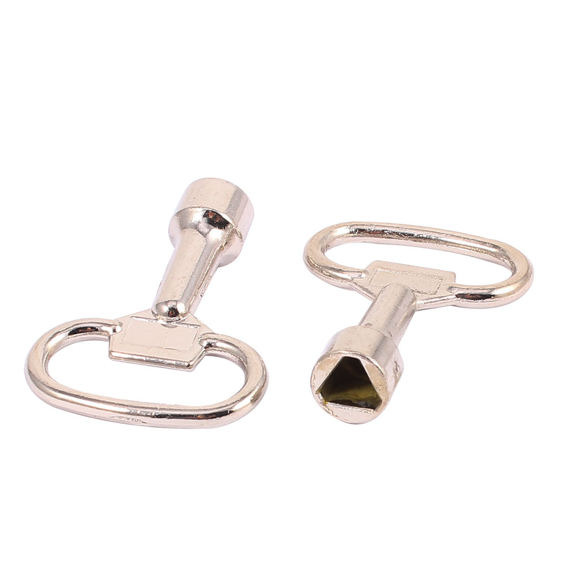 Harfington 2pcs Cupboard Train Metal Triangle Socket Spanner Key for 8mm Triangular Panel Lock