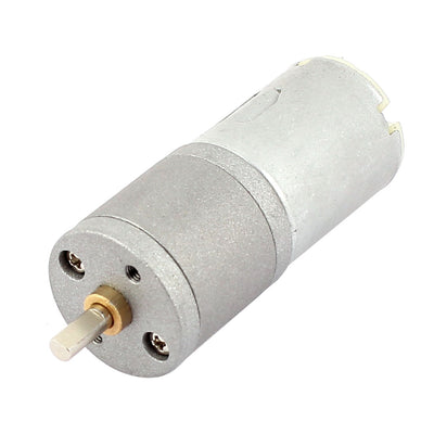 Harfington 12V 30RPM 4mm Shaft Dia Soldering Pin Cylinder Magnetic Electric Reducer Gear Box DC Geared Motor
