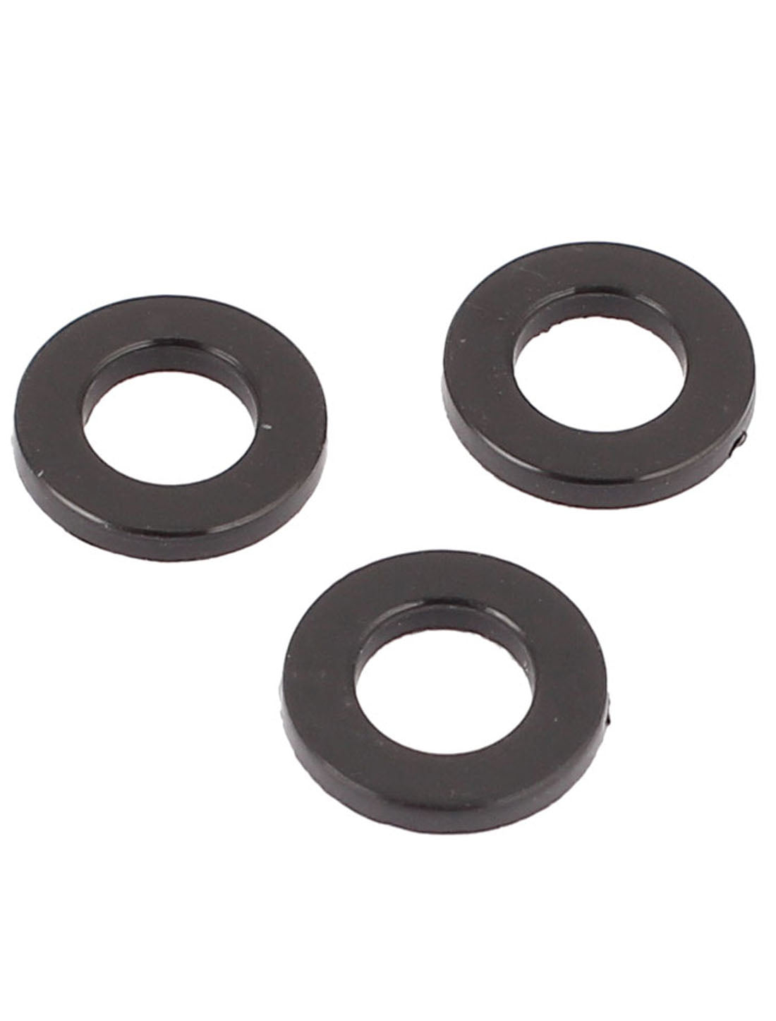 Harfington 100pcs Round Insulation Nylon Flat Spacer Washer Gasket Ring 6 x 12 x 1.5mm Black