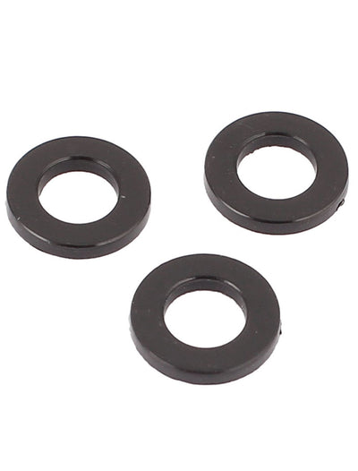 Harfington 100pcs Round Insulation Nylon Flat Spacer Washer Gasket Ring 6 x 12 x 1.5mm Black