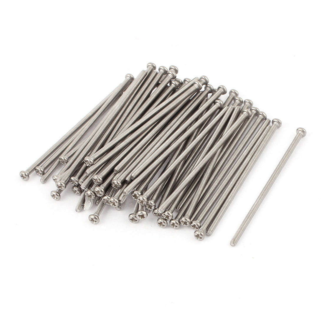 Harfington M2 x 50mm 304 Stainless Steel Crosshead Phillips Round Head Screws Bolt 60pcs