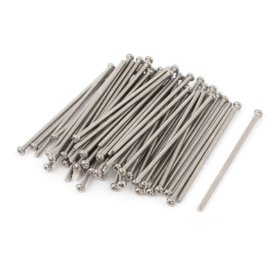 Harfington M2 x 50mm 304 Stainless Steel Crosshead Phillips Round Head Screws Bolt 60pcs