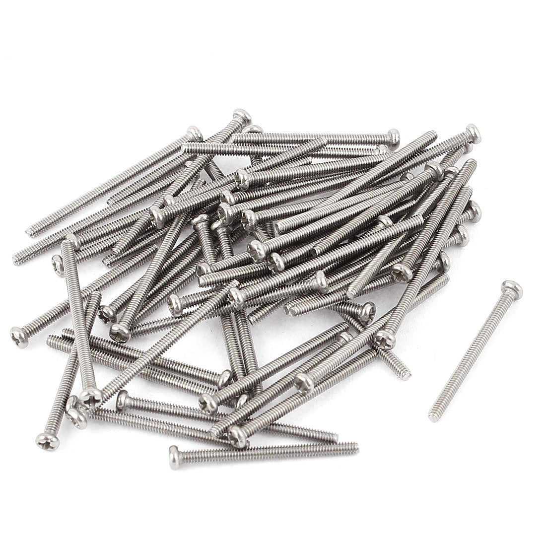 Harfington M2 x 30mm 304 Stainless Steel Crosshead Phillips Round Head Screws Bolt 30pcs