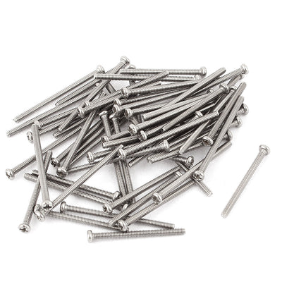 Harfington M2 x 30mm 304 Stainless Steel Crosshead Phillips Round Head Screws Bolt 30pcs