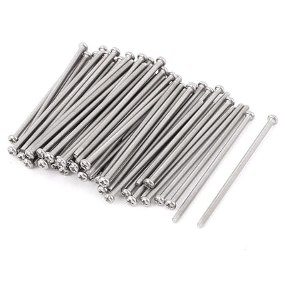 Harfington M3 x 70mm 304 Stainless Steel Crosshead Phillips Pan Head Screws Bolt 60pcs