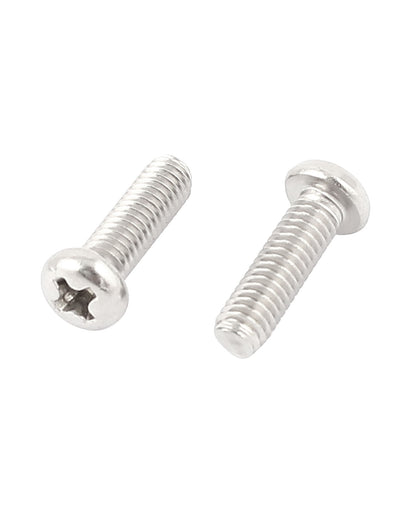 Harfington M4 x 14mm 304 Stainless Steel Crosshead Phillips Round Head Screws Bolts 60pcs