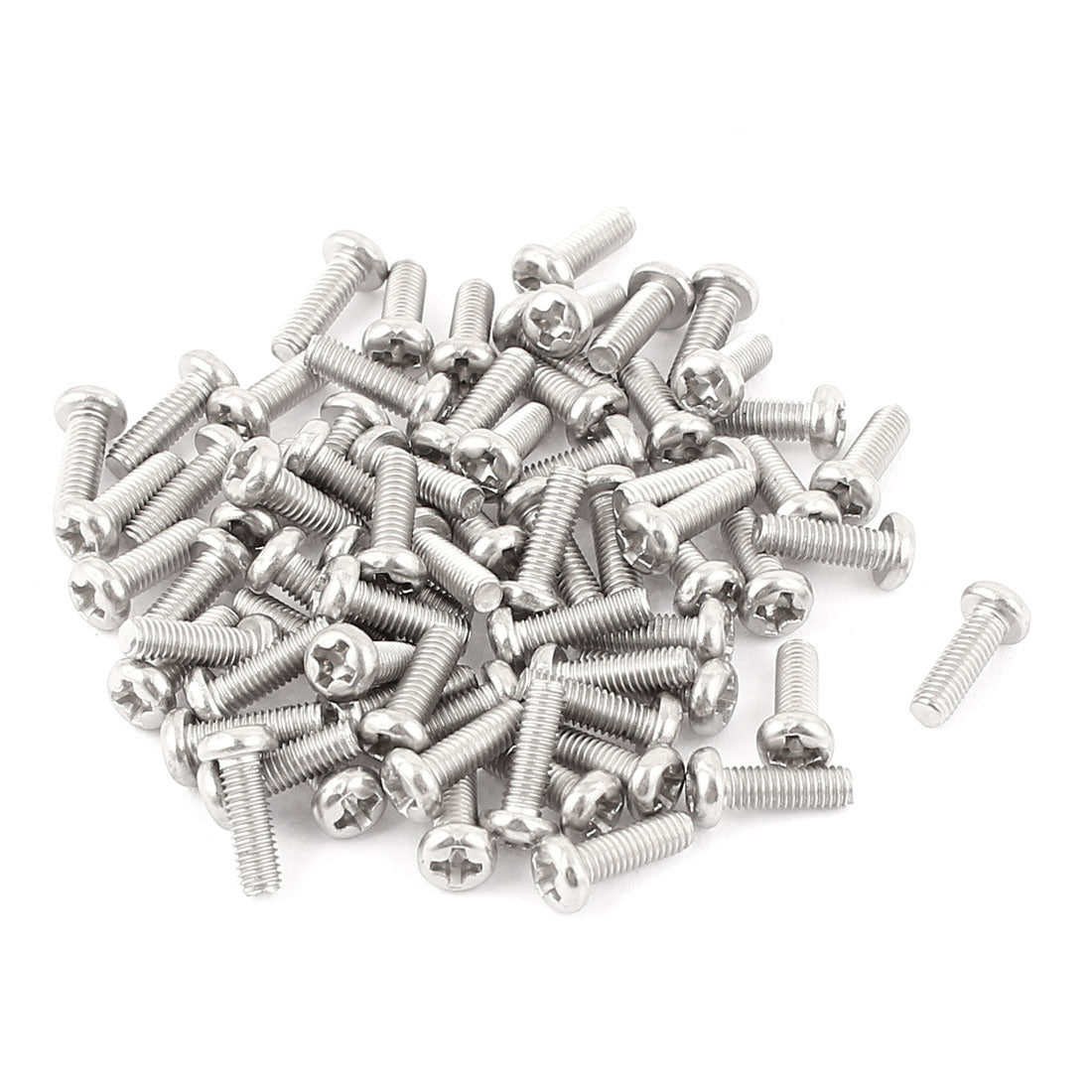 Harfington M3 x 9mm 304 Stainless Steel Crosshead Phillips Pan Head Screws Bolt 60pcs