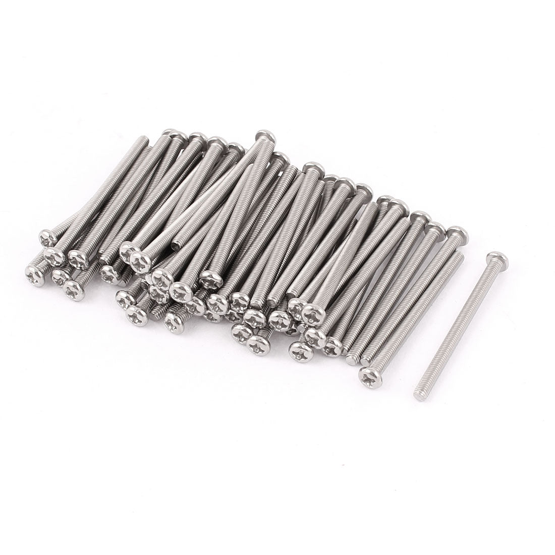 Harfington M3 x 40mm 304 Stainless Steel Crosshead Phillips Pan Head Screws Bolt 60pcs
