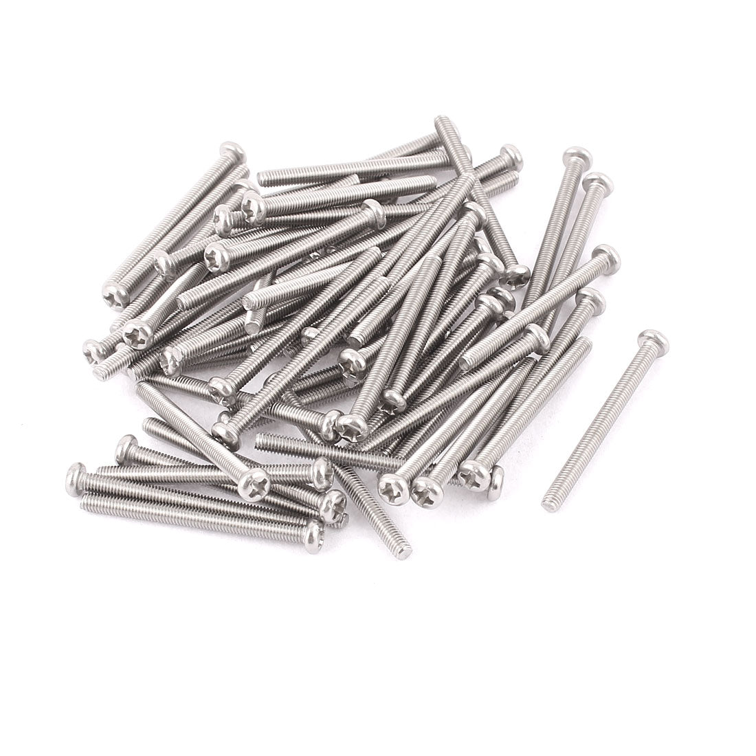 Harfington M3 x 35mm 304 Stainless Steel Crosshead Phillips Pan Head Screws Bolt 60pcs