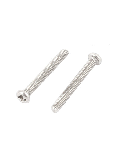 Harfington M3 x 25mm 304 Stainless Steel Crosshead Phillips Pan Head Screws Bolt 60pcs