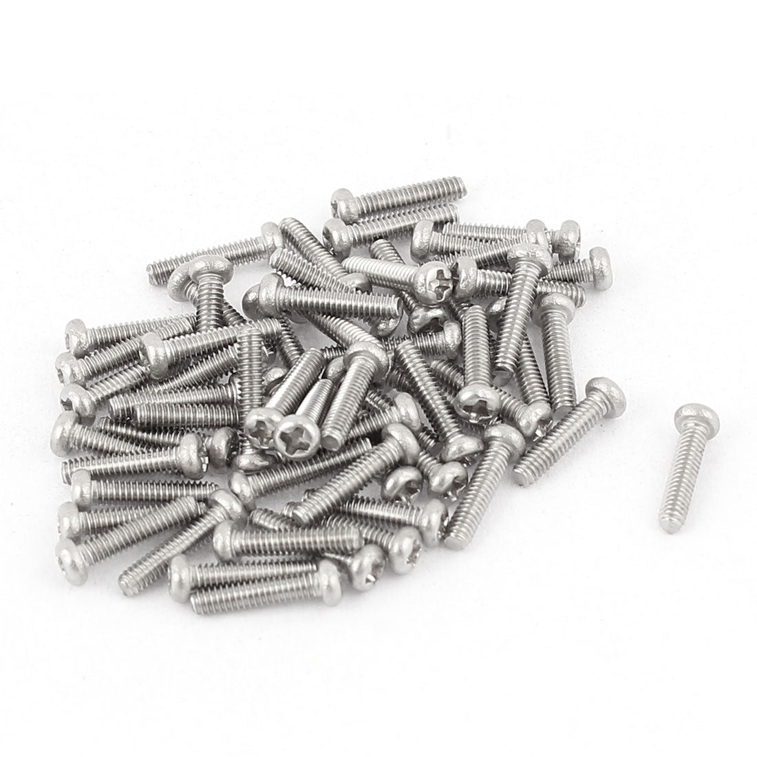 Harfington M2 x 9mm 304 Stainless Steel Crosshead Phillips Round Head Screws Bolt 60pcs