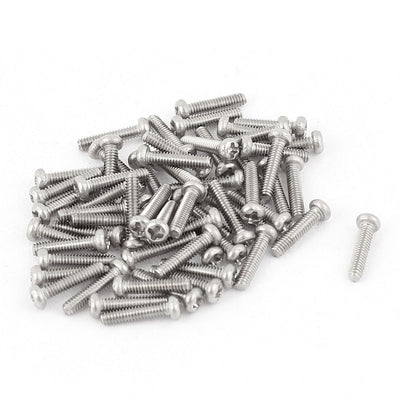 Harfington M2 x 9mm 304 Stainless Steel Crosshead Phillips Round Head Screws Bolt 60pcs