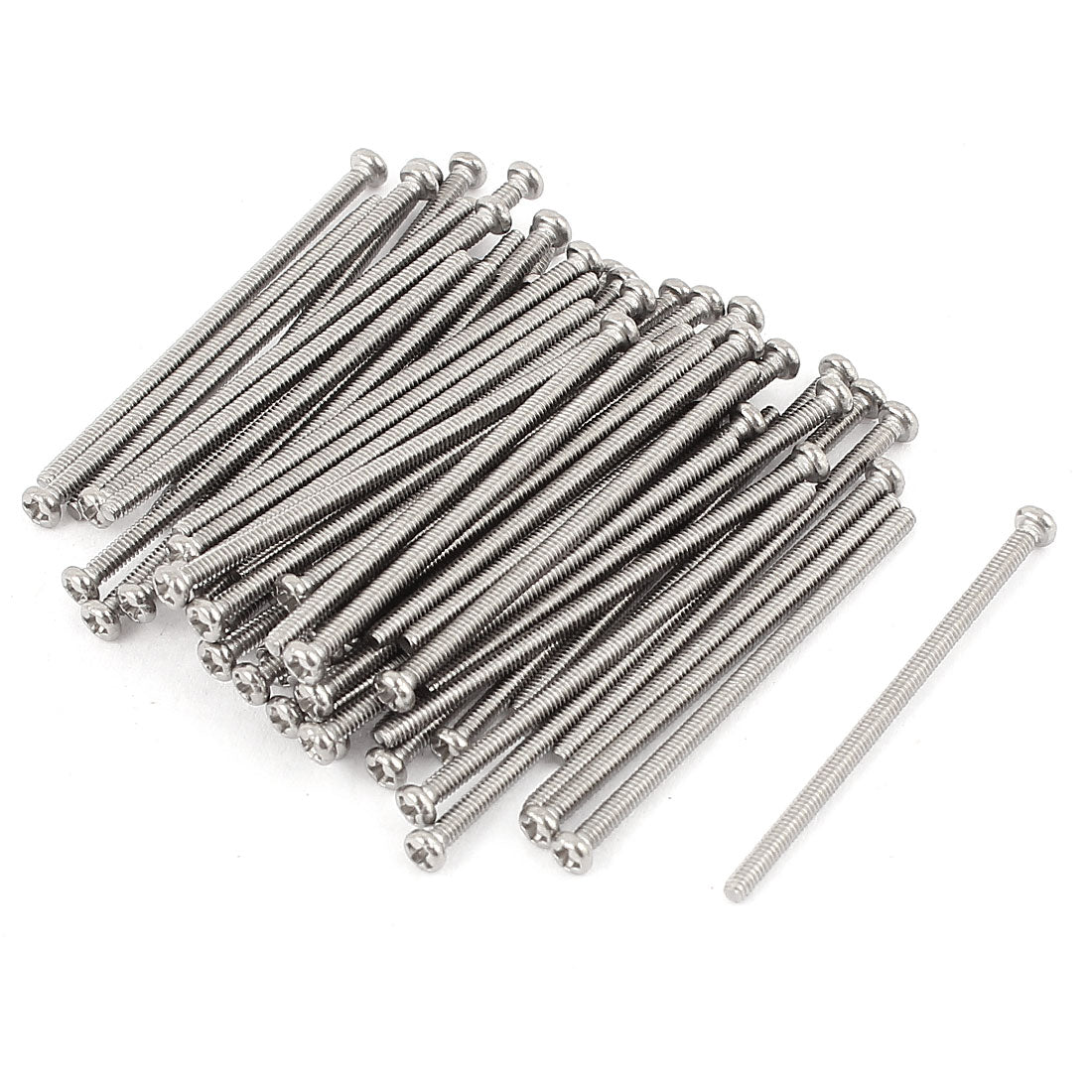 Harfington M2 x 28mm 304 Stainless Steel Crosshead Phillips Pan Head Screws Bolt 60pcs