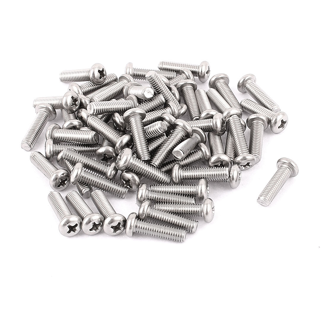 Harfington M5 x 18mm 304 Stainless Steel Crosshead Phillips Round Head Screws Bolt 60pcs
