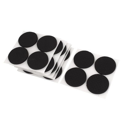 uxcell Uxcell Furniture Floor Table Chair 40mm Round Foam Protection Cushion Pad Black 24pcs