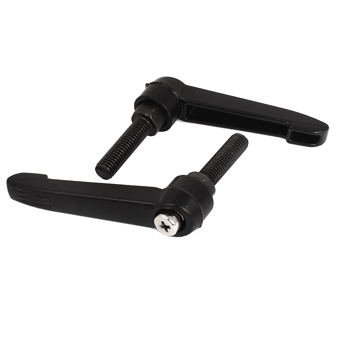 Harfington M8 x 30mm Thread Lathe Machinery Adjustable Clamping Handle Lever Jig Knob 2pcs