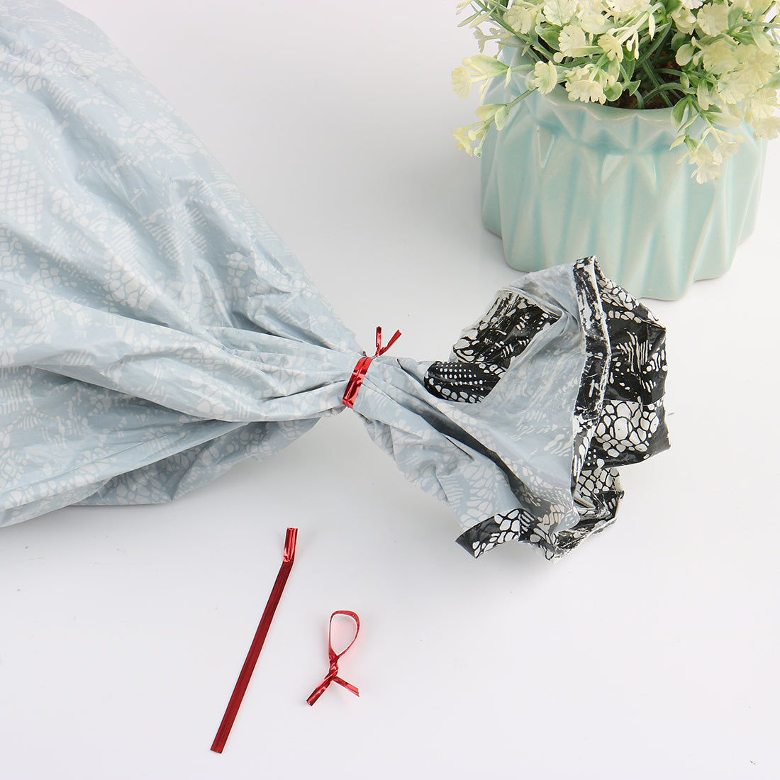 Harfington 1600 Pcs Red 8cm Length Candy Bread Bags Packaging Twist Cable Tie