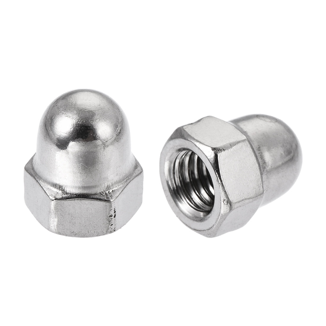 Harfington M5 Thread Dia Stainless Steel Dome Head Cap Acorn Hex Nuts Silver Tone 30Pcs