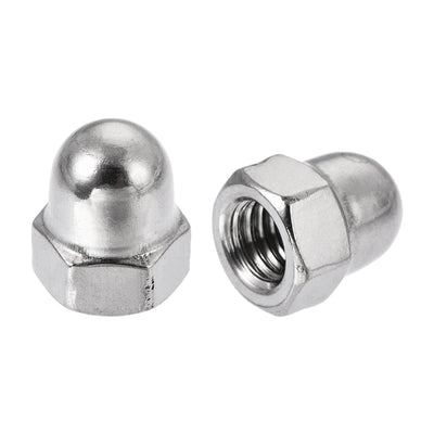 Harfington M5 Thread Dia Stainless Steel Dome Head Cap Acorn Hex Nuts Silver Tone 30Pcs