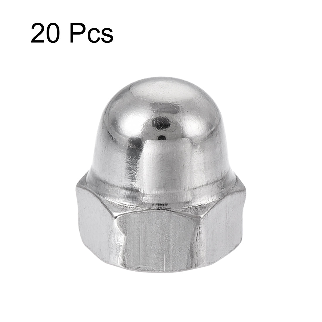Harfington M6 Thread Dia 304 Stainless Steel Dome Head Cap Acorn Hex Nuts 20pcs