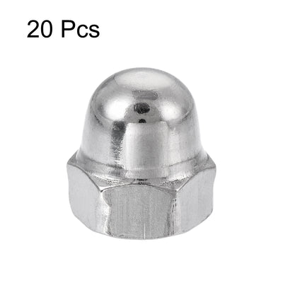 Harfington M6 Thread Dia 304 Stainless Steel Dome Head Cap Acorn Hex Nuts 20pcs